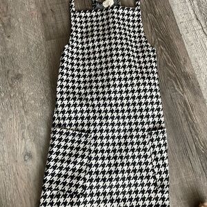 Girls btween Black and White Houndstooth Dress